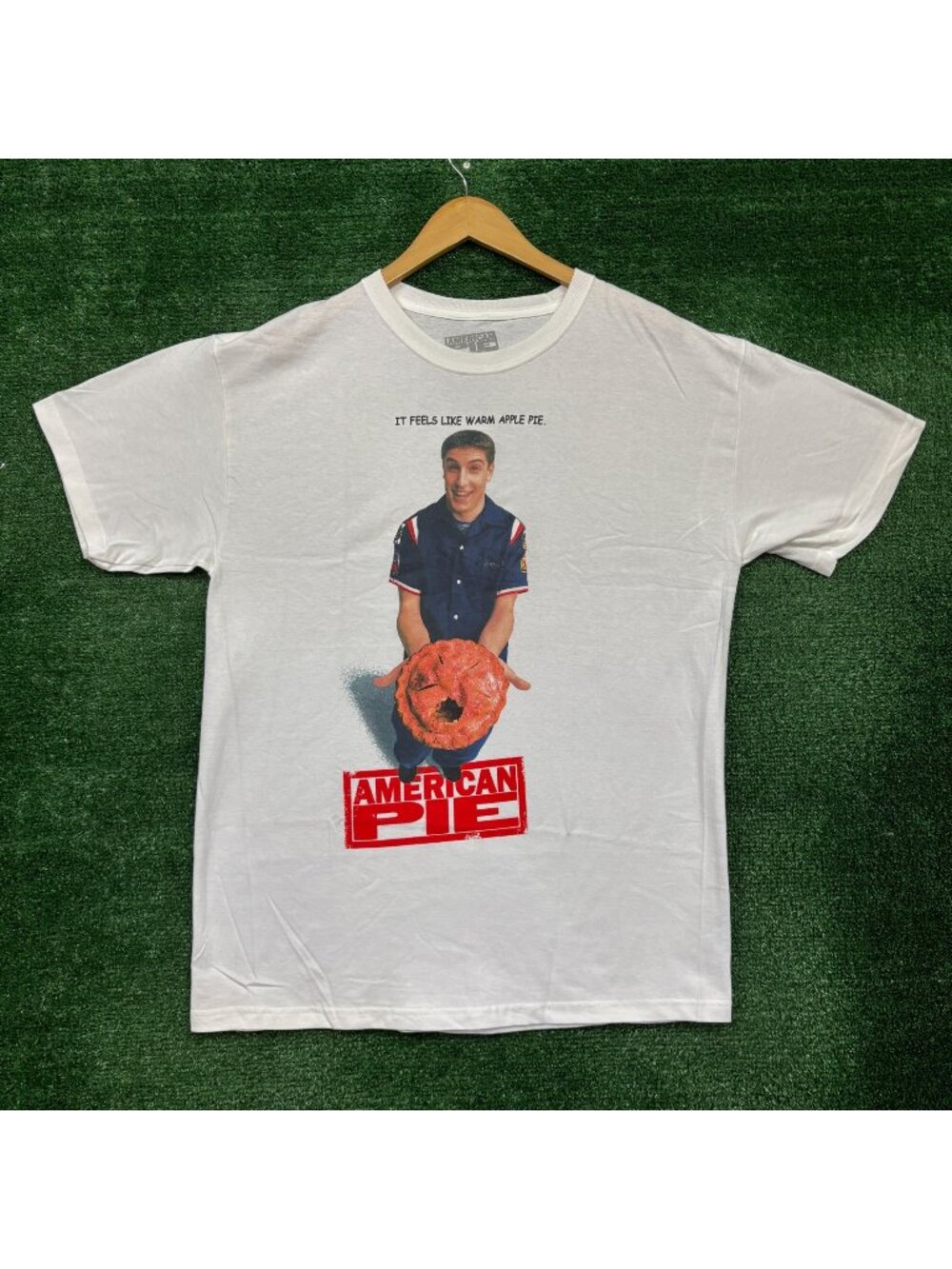 American Pie Jim Holding pie Movie promo Tshirt size Large